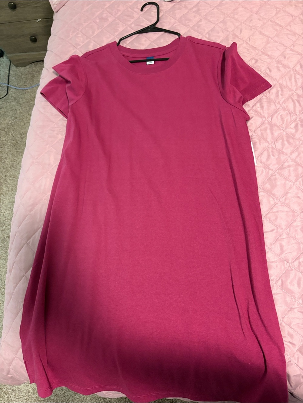 Simple Fuchsia Tshirt Dress
